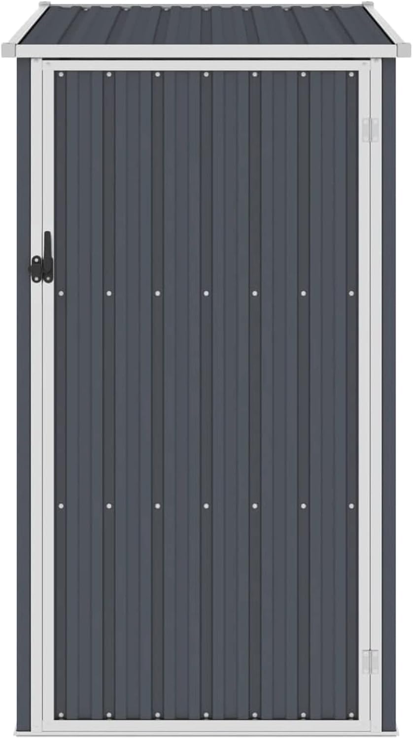 BaraSh Gerätehaus Anthrazit 87x98x159 cm Verzinkter Stahl GeräTeschuppen GartengeräTehaus Gardebruk GeräTehaus GeräTebox — Ansicht 3