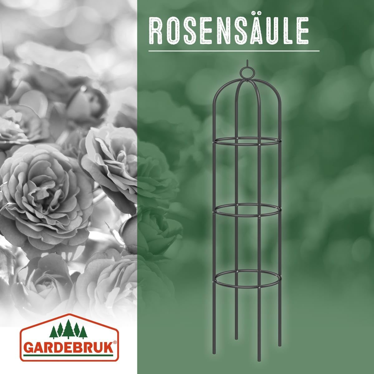 GARDEBRUK® 4X Rosensäule 200x40cm Metall Stabil Wetterfest Garten Rankgitter Rankhilfe Ranksäule Metallsäule Gartensäule — Ansicht 6