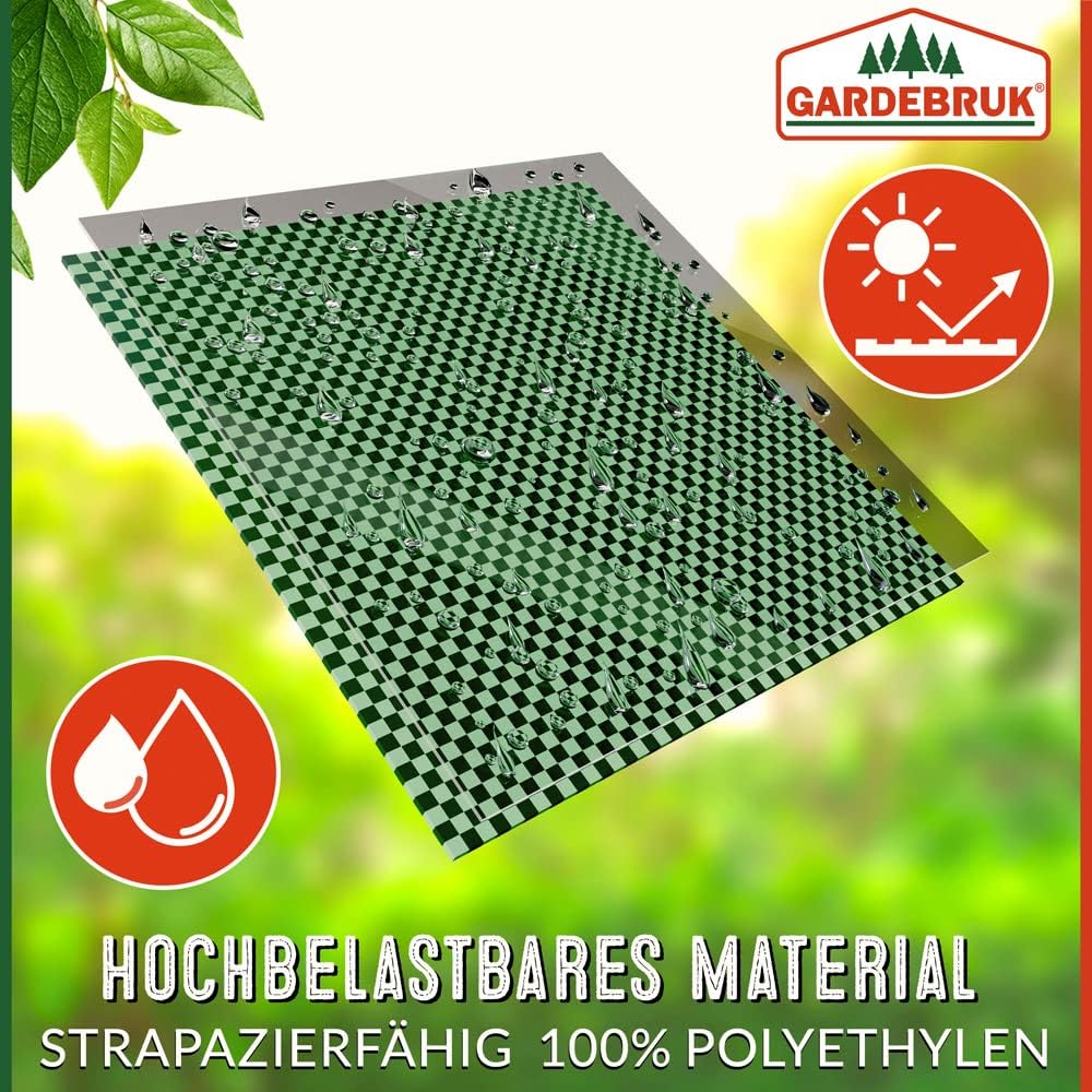 GARDEBRUK® Gartenabfallsack 2x280 Liter 50 kg Belastbarkeit doppelte Nähte 3 stabile Griffe robust abwaschbar Garten Rasensack Gartentasche Laubsack — Ansicht 2