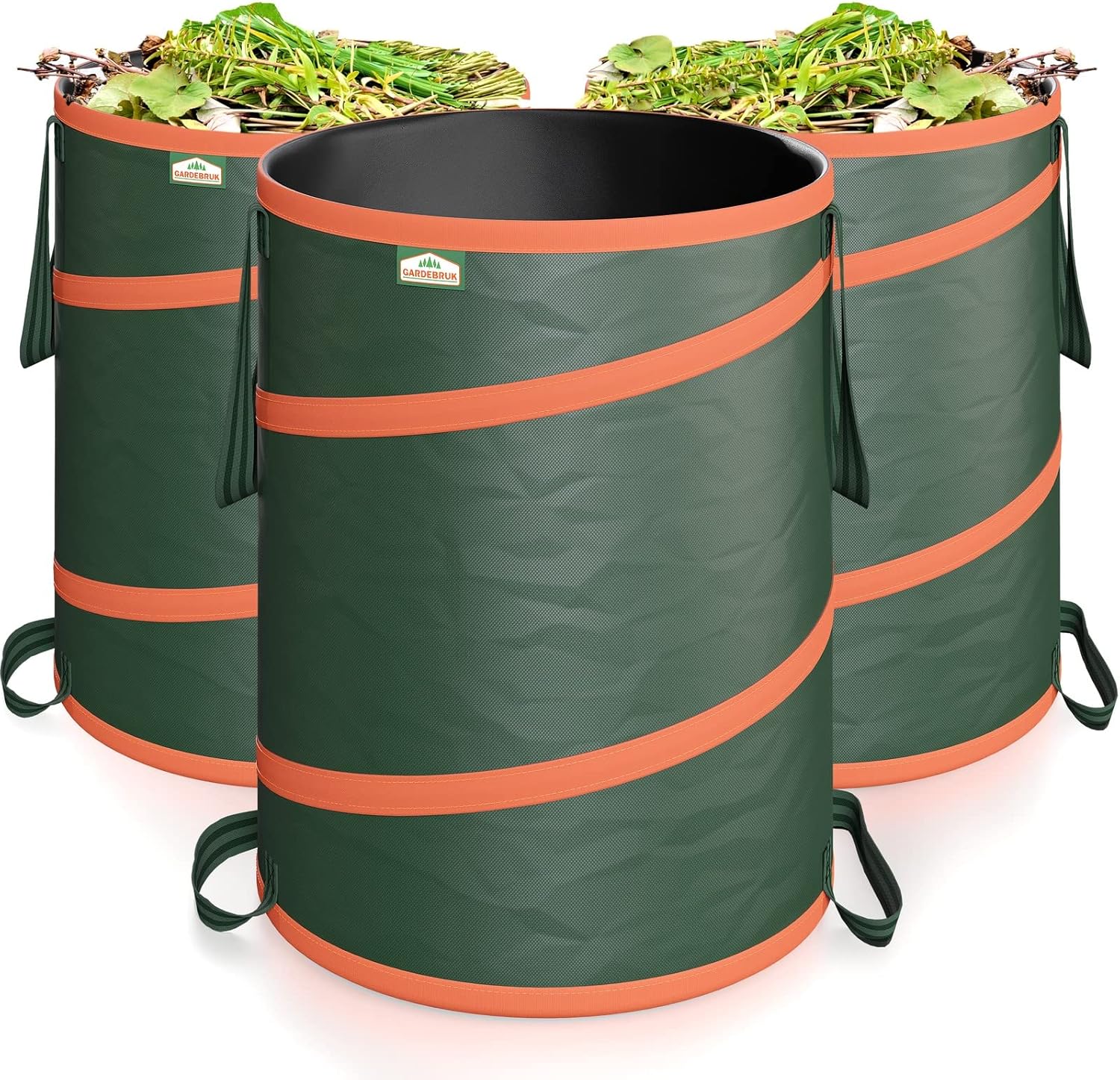 GARDEBRUK® Gartenabfallsack 3x85 Liter 30 kg Bel