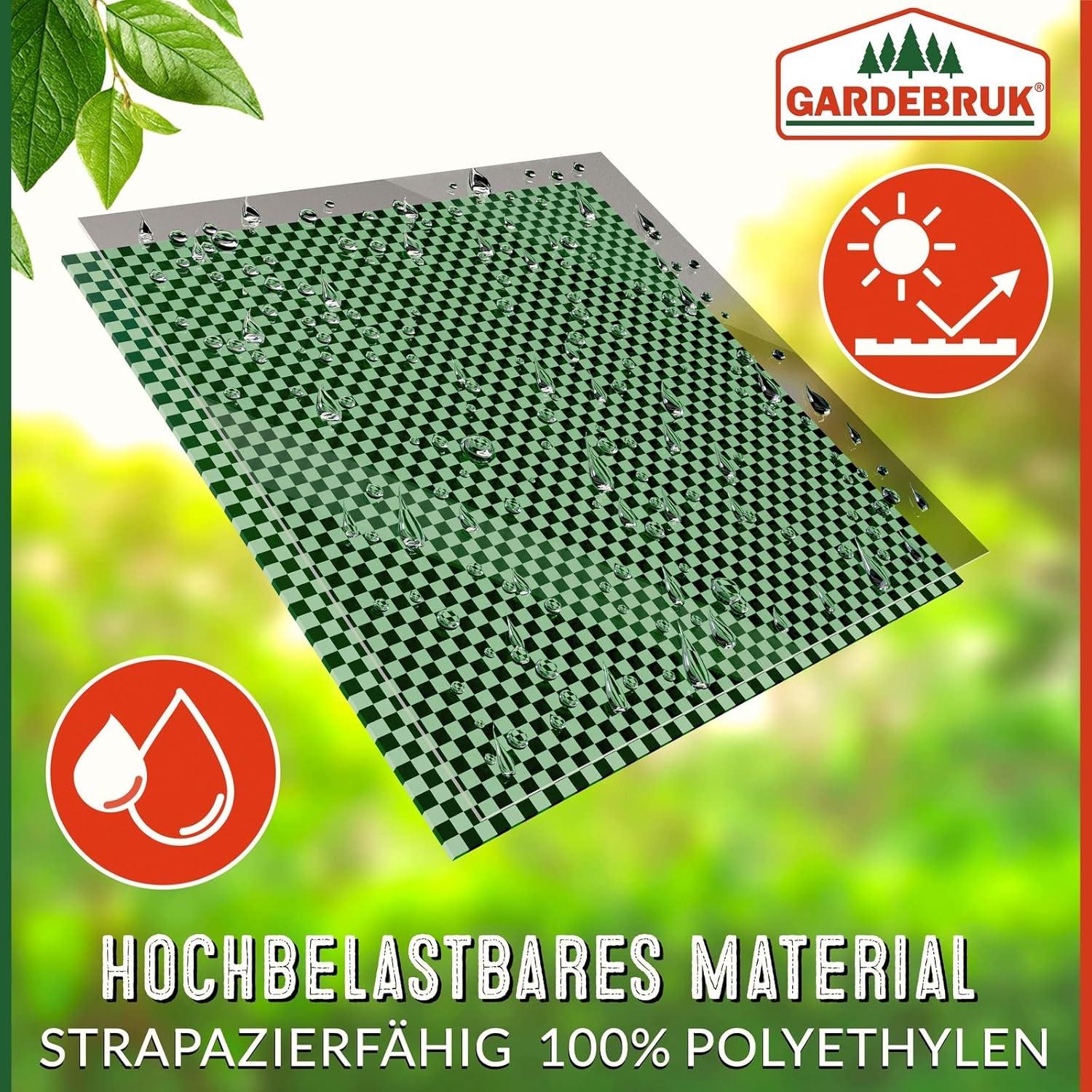 GARDEBRUK® Gartenabfallsack 4x500 Liter 50 kg Belastbarkeit stabil robust abwaschbar Garten Rasensack Gartentasche Laubsack — Ansicht 5