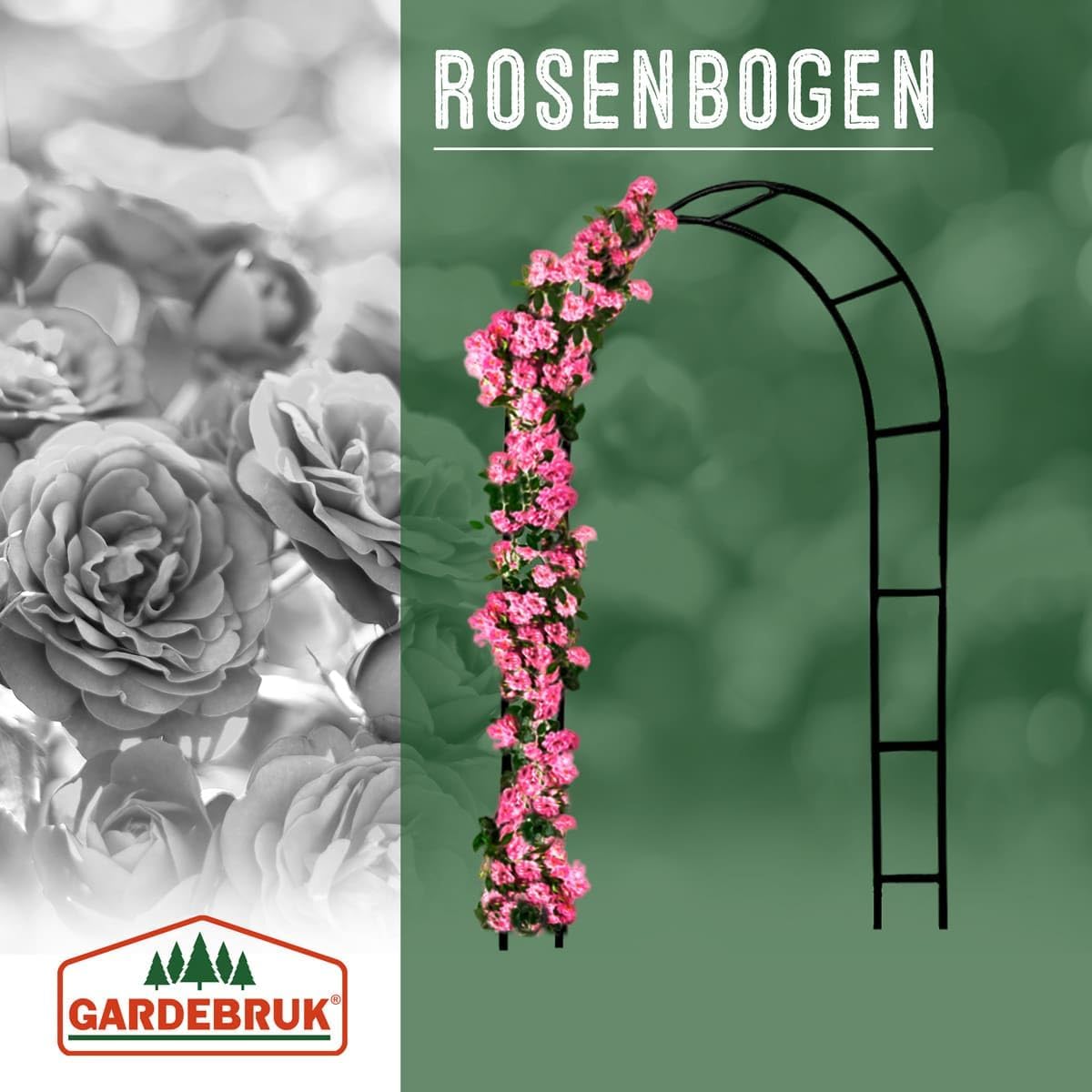Gardebruk® Rosenbogen 240x140x37cm Metall Stabil Wetterfest Garten Rankgitter Rankhilfe Rankbogen Metallbogen Gartenbogen — Ansicht 4