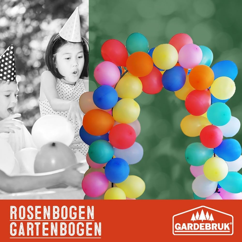 Gardebruk® Rosenbogen 240x140x37cm Metall Stabil Wetterfest Garten Rankgitter Rankhilfe Rankbogen Metallbogen Gartenbogen — Ansicht 6