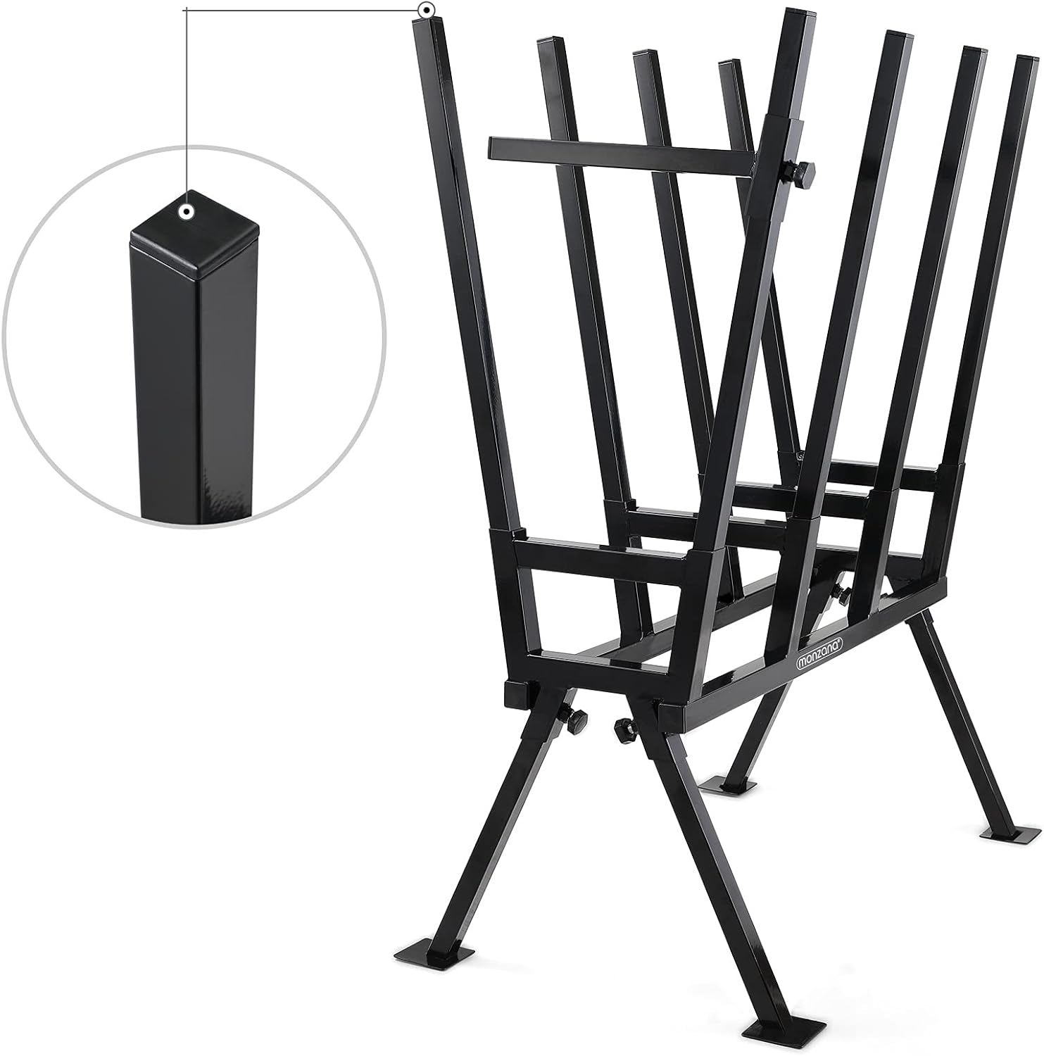 Gardebruk® Sägebock 77x50x105cm 400 kg Belastbarkeit mit Feststellbügel Höhenverstellbar Stahl Holzsägebock Holz Sägehilfe — Ansicht 4