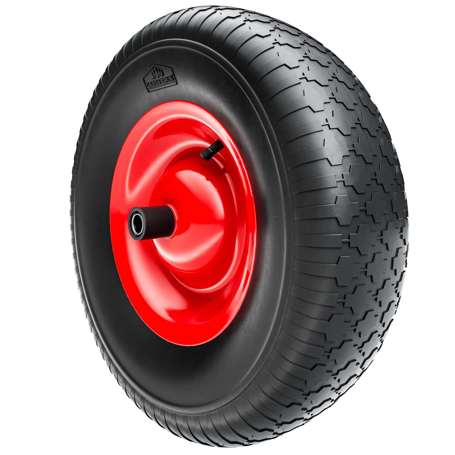 GARDEBRUK® Schubkarrenrad Luftbereifung 4.80/4.00-8 Ø 390mm 200kg Achse Felge Kugellager Schubkarrenräder Schubkarrenreifen Rad Reifen Schubkarre — Ansicht 4