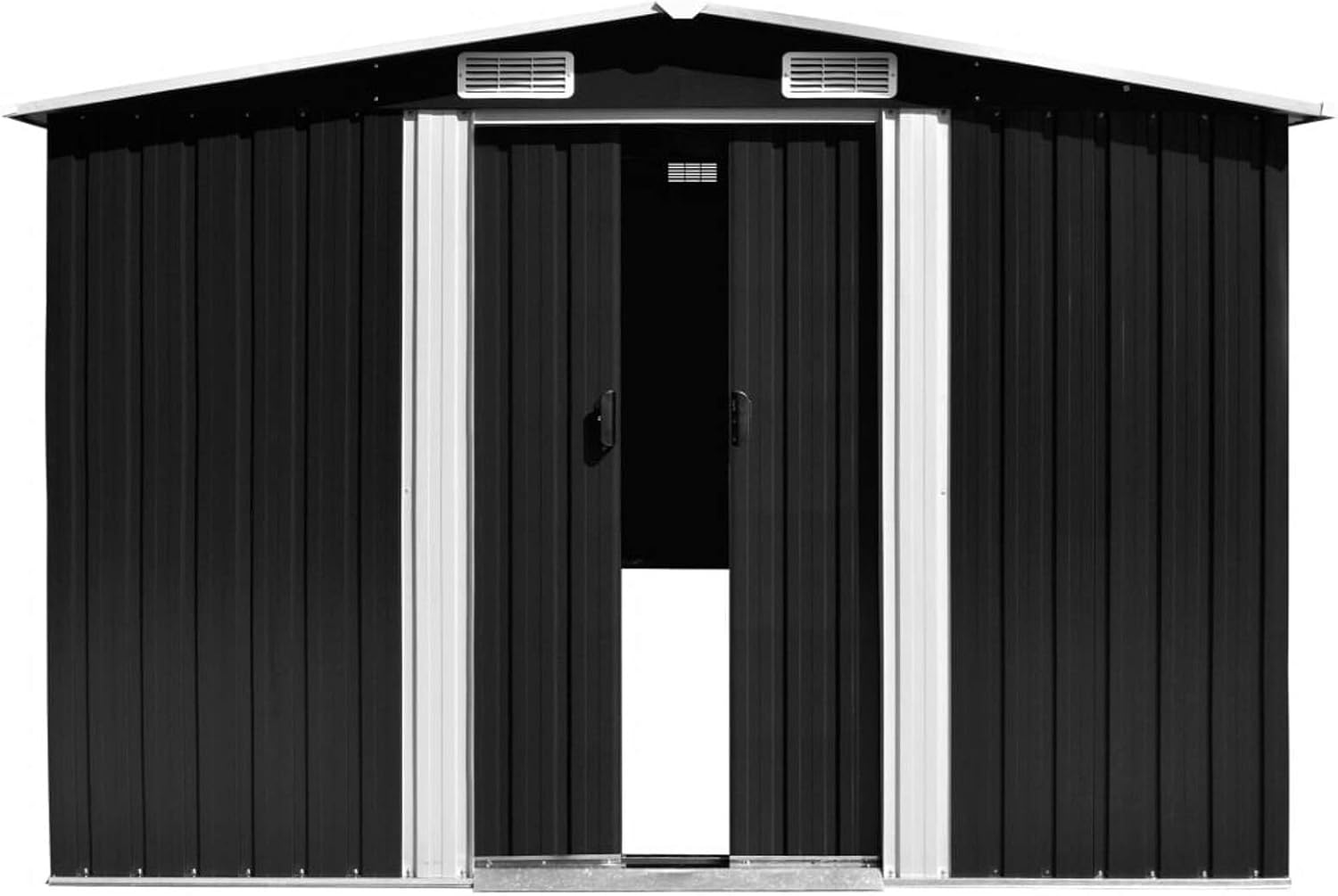 Gerätehaus 257x489x181 cm Metall Anthrazit GeräTeschuppen GartengeräTehaus Gardebruk GeräTehaus GeräTebox — Ansicht 2