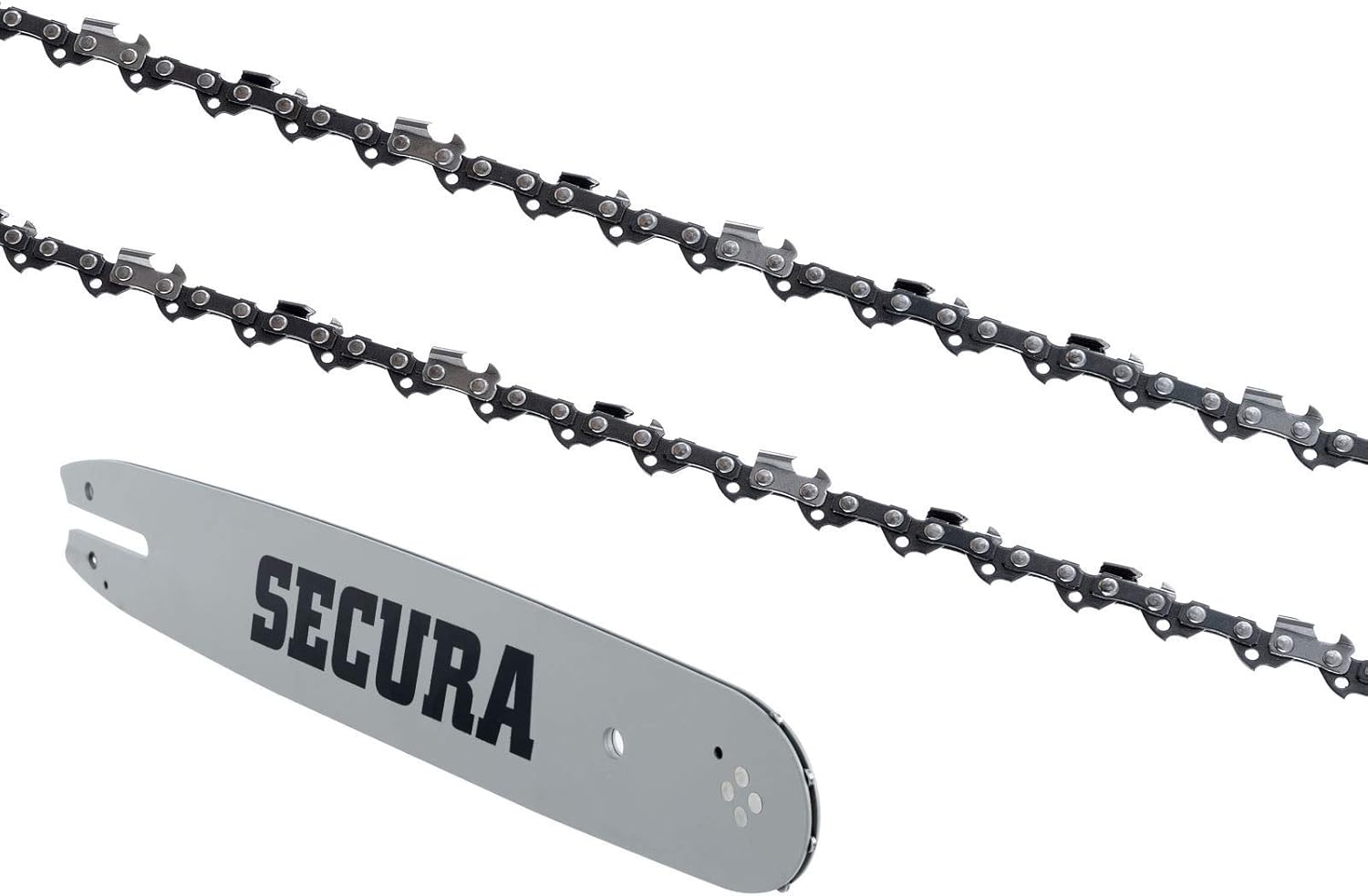SECURA 2 Sägeketten + Schwert kompatibel mit Gardebruk DBSK004 Motorsäge mit 45cm 3/8LP 62TG 1,3mm